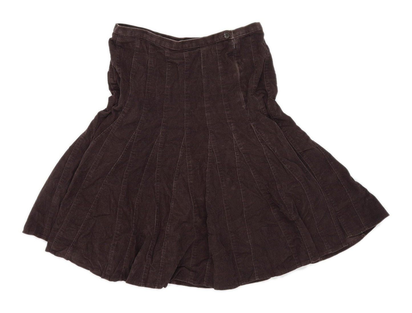 Marks & Spencer Womens Size 10 Cotton Brown Skirt (Regular)