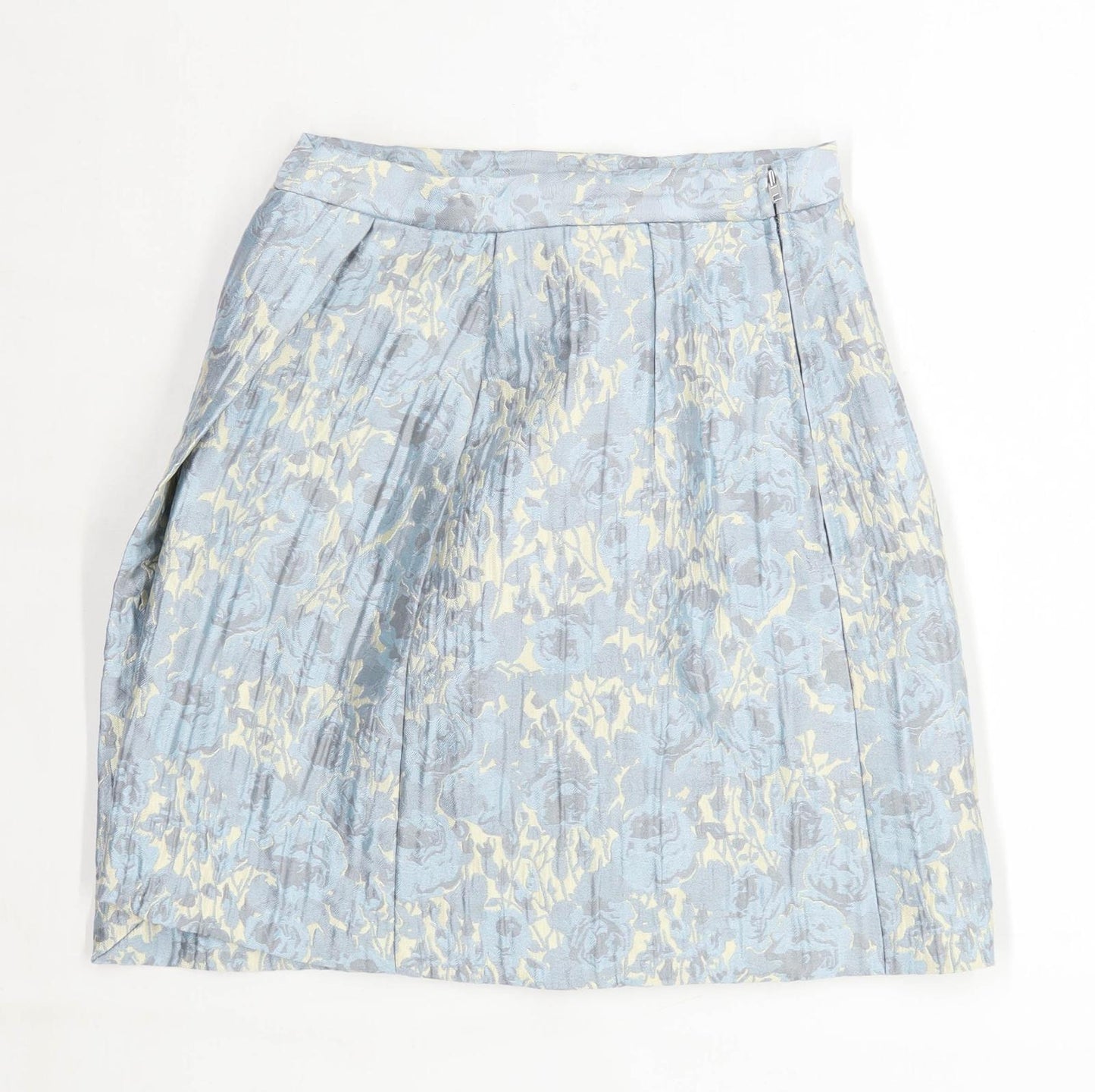 H&M Womens Size 6 Floral Blue Skirt (Regular)