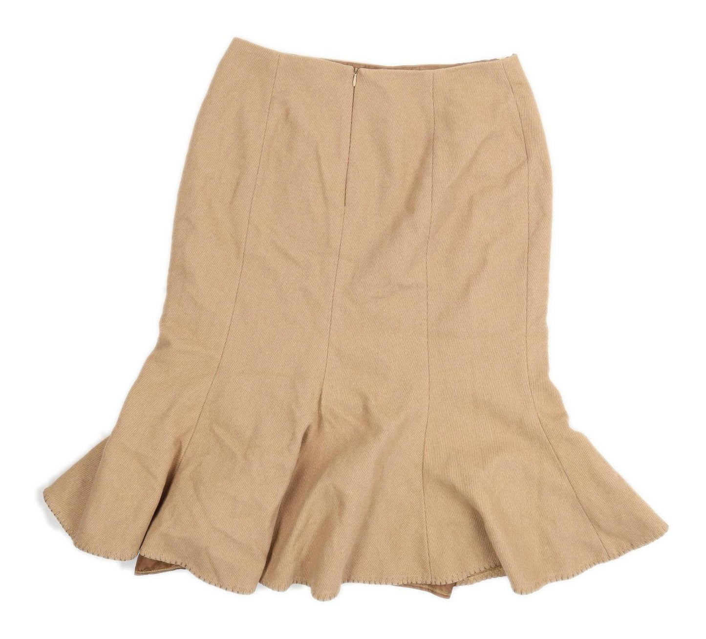 Femme Womens Size 16 Wool Blend Brown Cord Skirt (Regular)