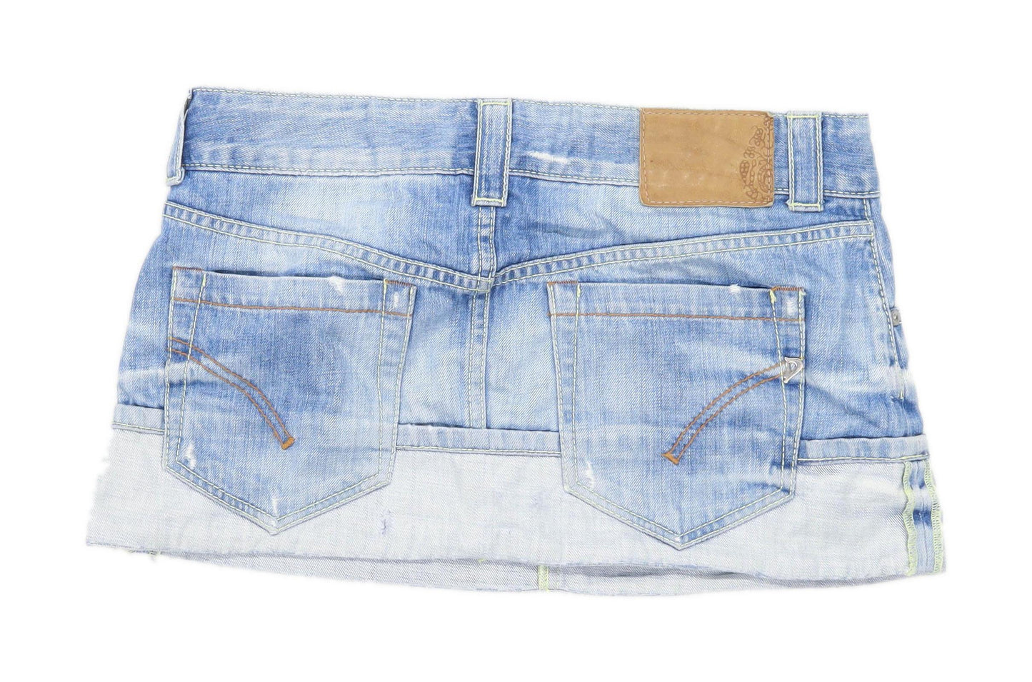 Dondup Womens Size W32 Denim Blue Skirt (Regular)