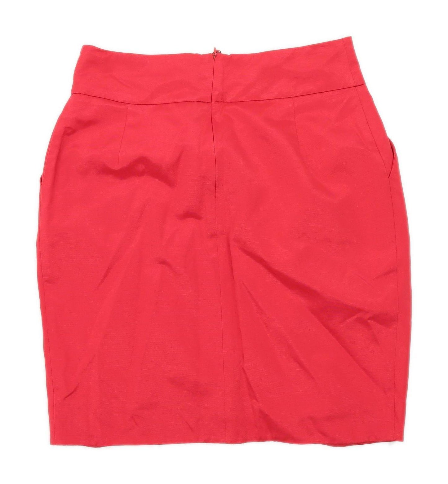 Papaya Womens Size 14 Cotton Blend Red Skirt (Regular)