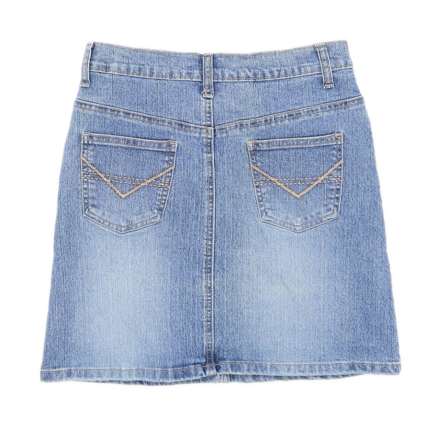 New Look Womens Size W26 Denim Blue A-Line Skirt (Regular)