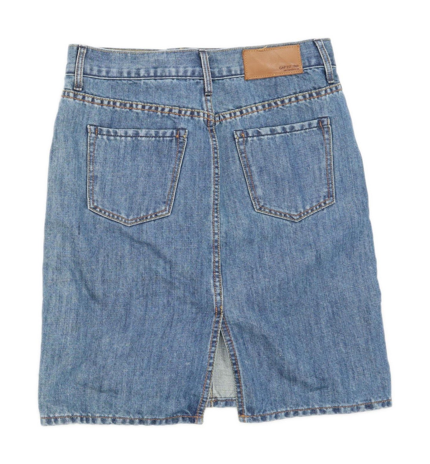 Gap Womens Size 6 Denim Blue A-Line Skirt (Regular)