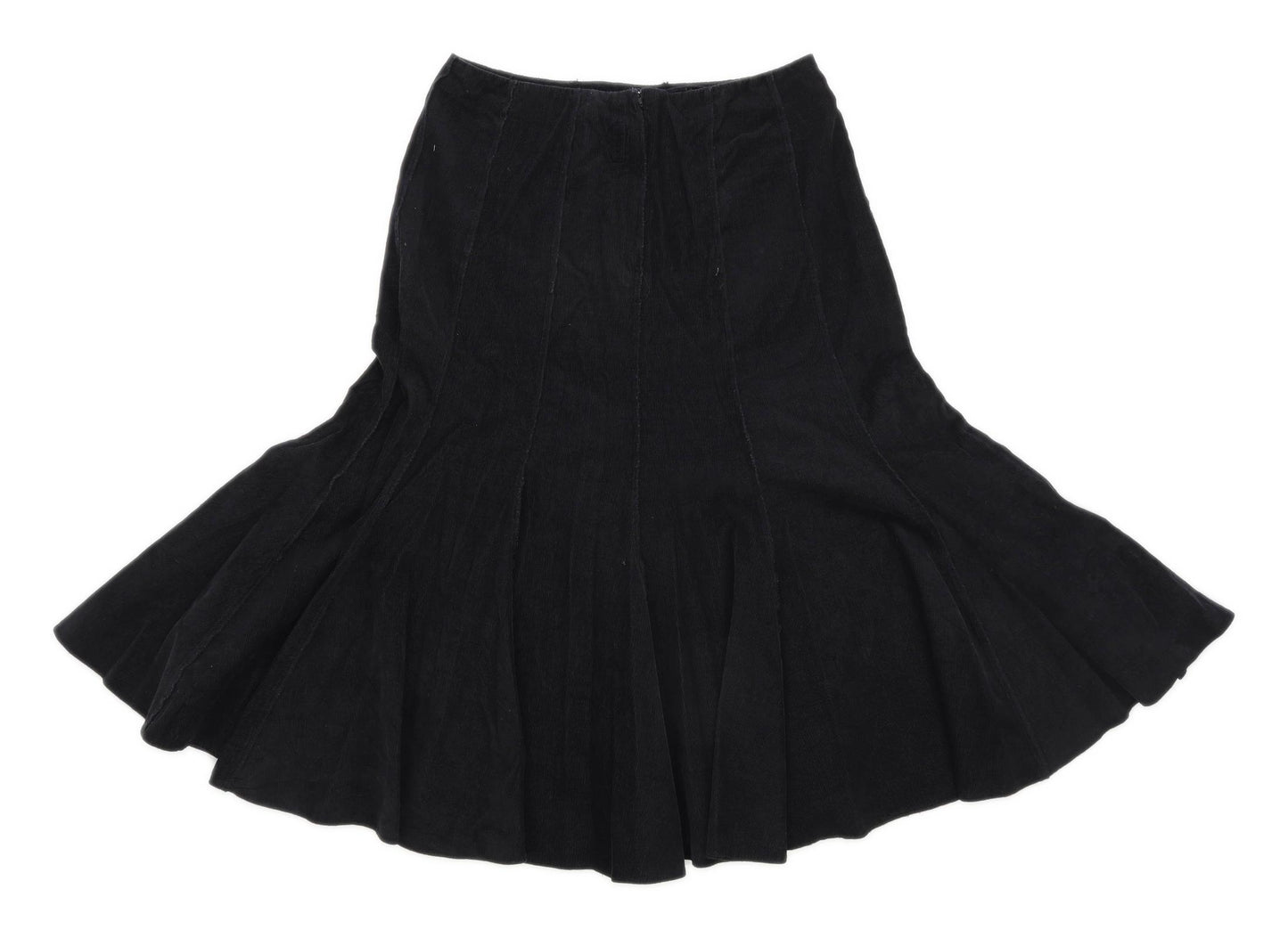 Hirsch Womens Size W28 Corduroy Black Flare Skirt (Regular)