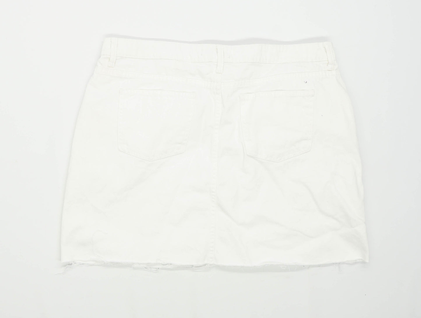 Denim Co Womens Size 20 Denim White Skirt (Regular)