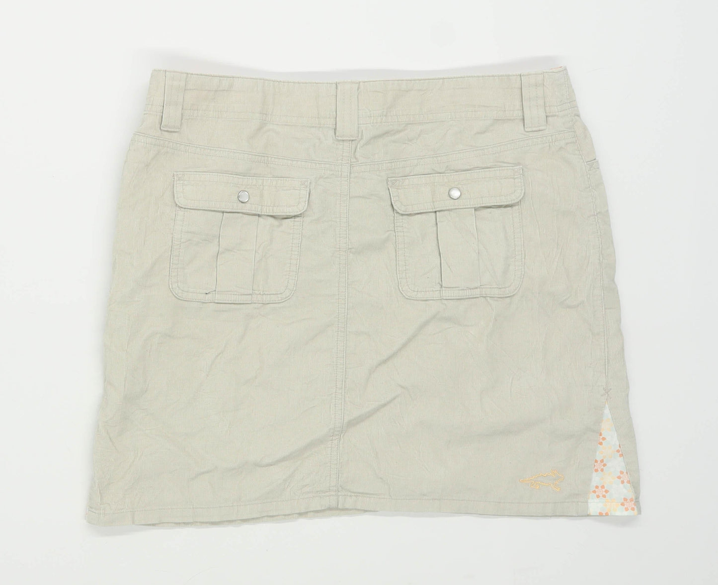 Horny Toad Womens Size 8 Corduroy Beige Skirt (Regular)