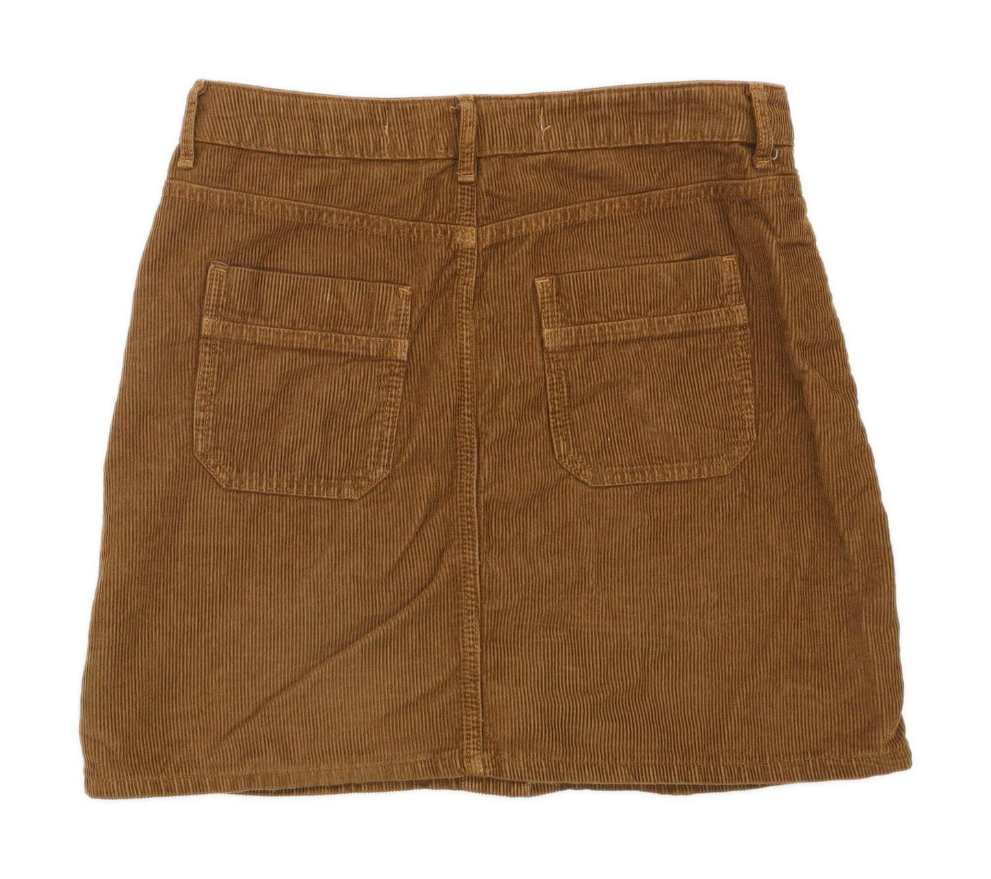 Denim Co Womens Size 12 Corduroy Brown Skirt (Regular)