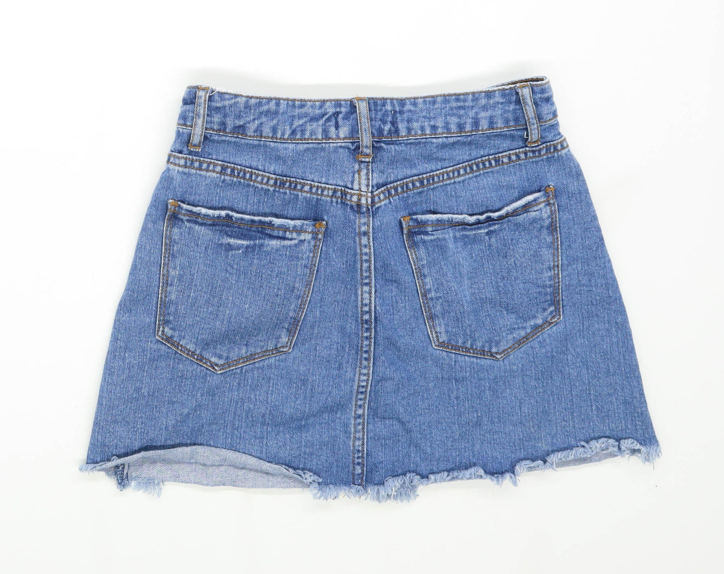 Forever 21 Womens Size S Denim Blue A-Line Skirt (Regular)