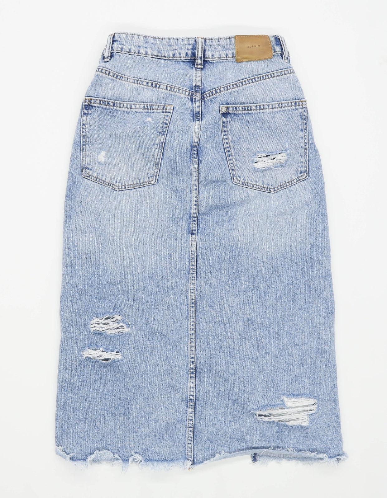 H&M Womens Size W24 Denim Blue Pencil Skirt (Regular)