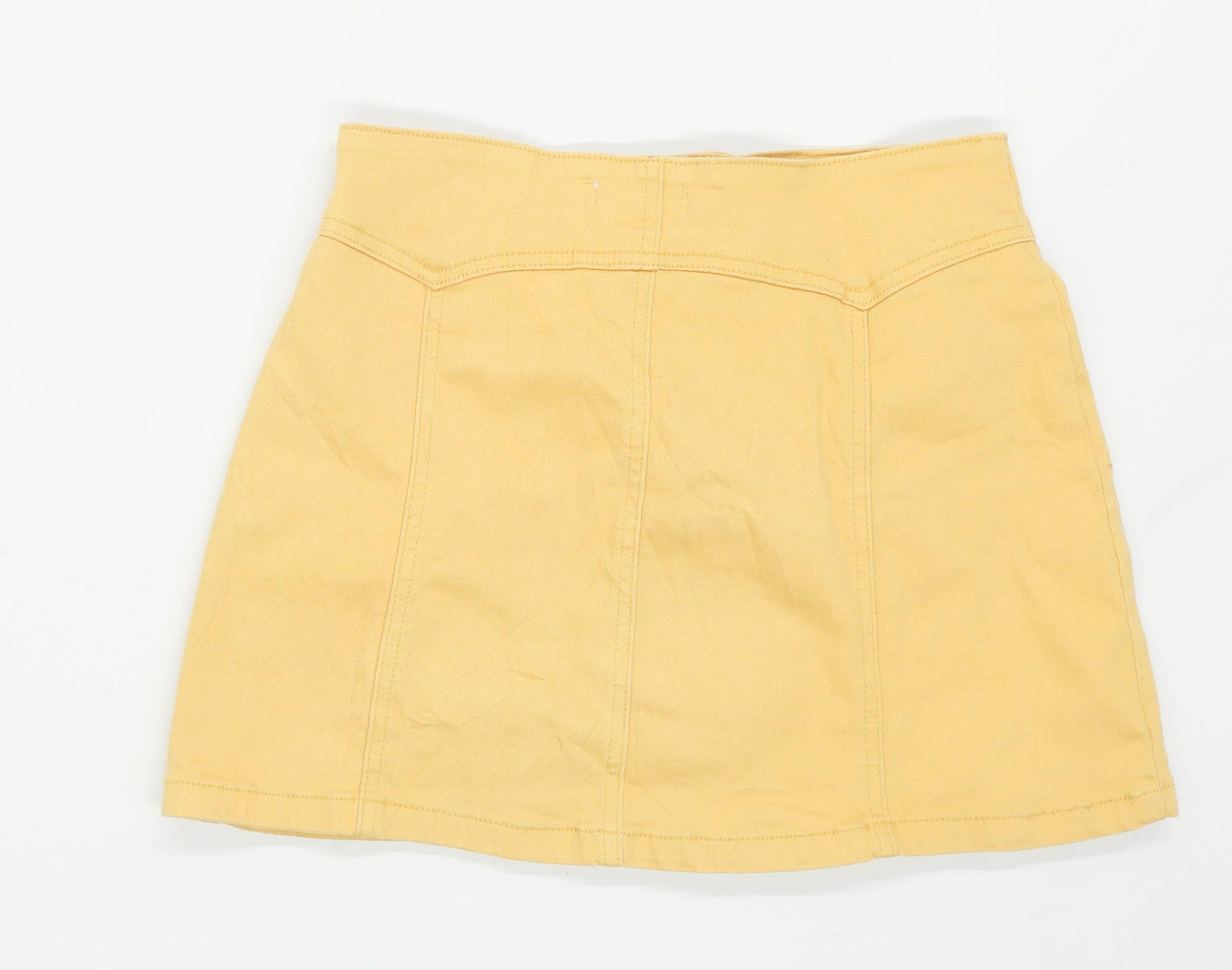 Forever 21 Womens Size S Denim Yellow Skirt (Regular)