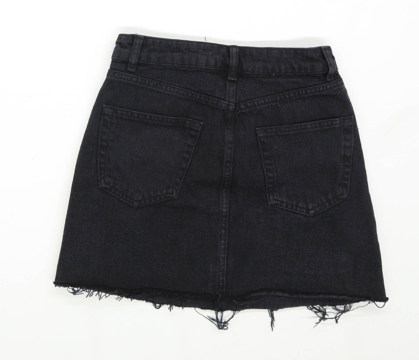 Denim Co Womens Size 6 Denim Black A-Line Skirt (Regular)