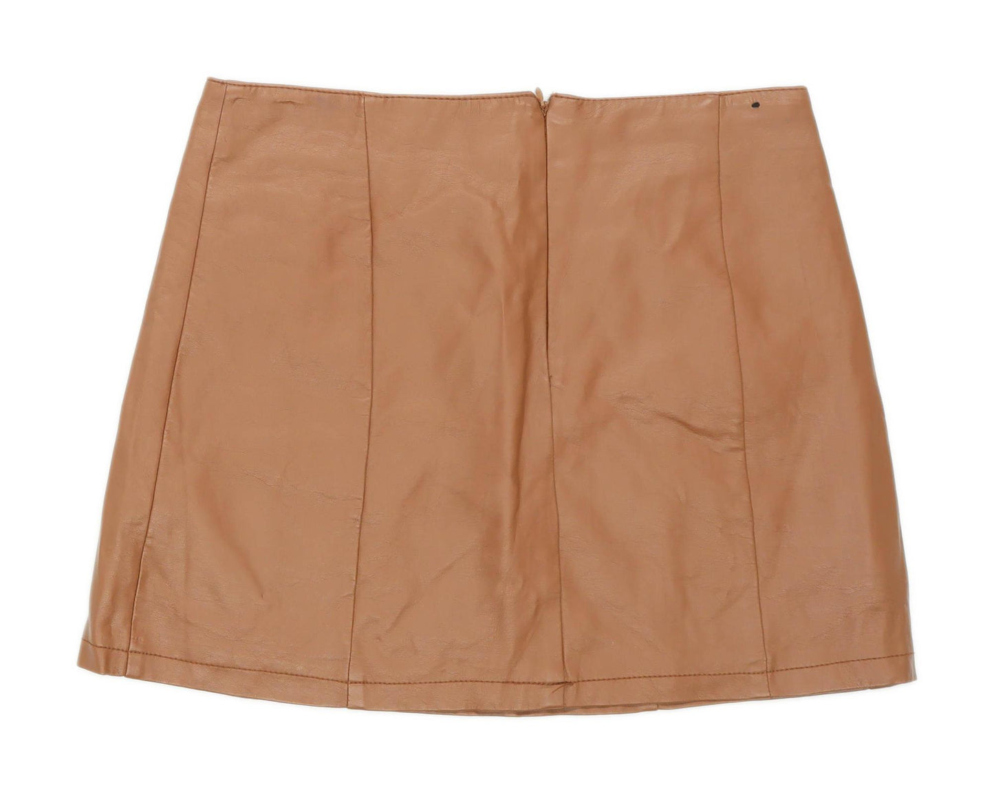 New Look Womens Size 12 Imitation Blend Brown Skirt (Regular)