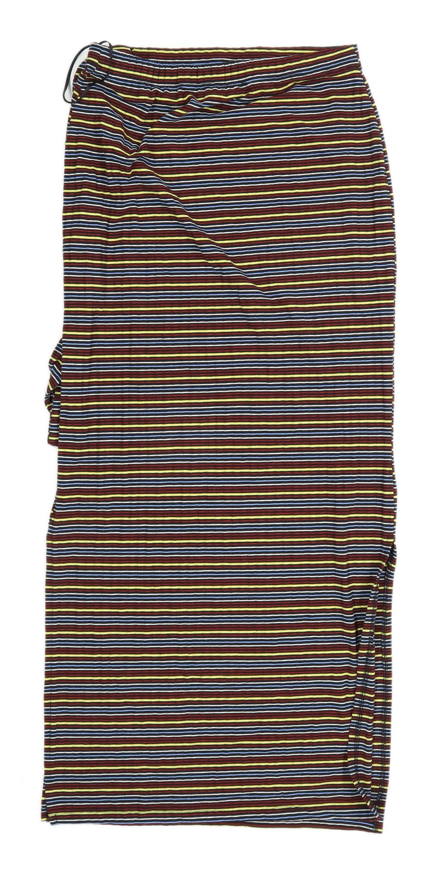 Papaya Womens Size 10 Striped Black Pencil Skirt (Regular)