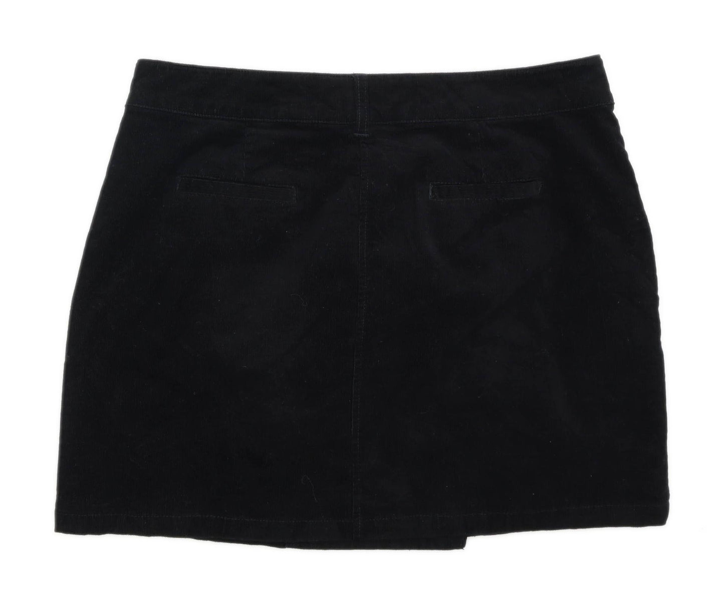 Crew Clothing Womens Size 14 Corduroy Black Skirt (Regular)