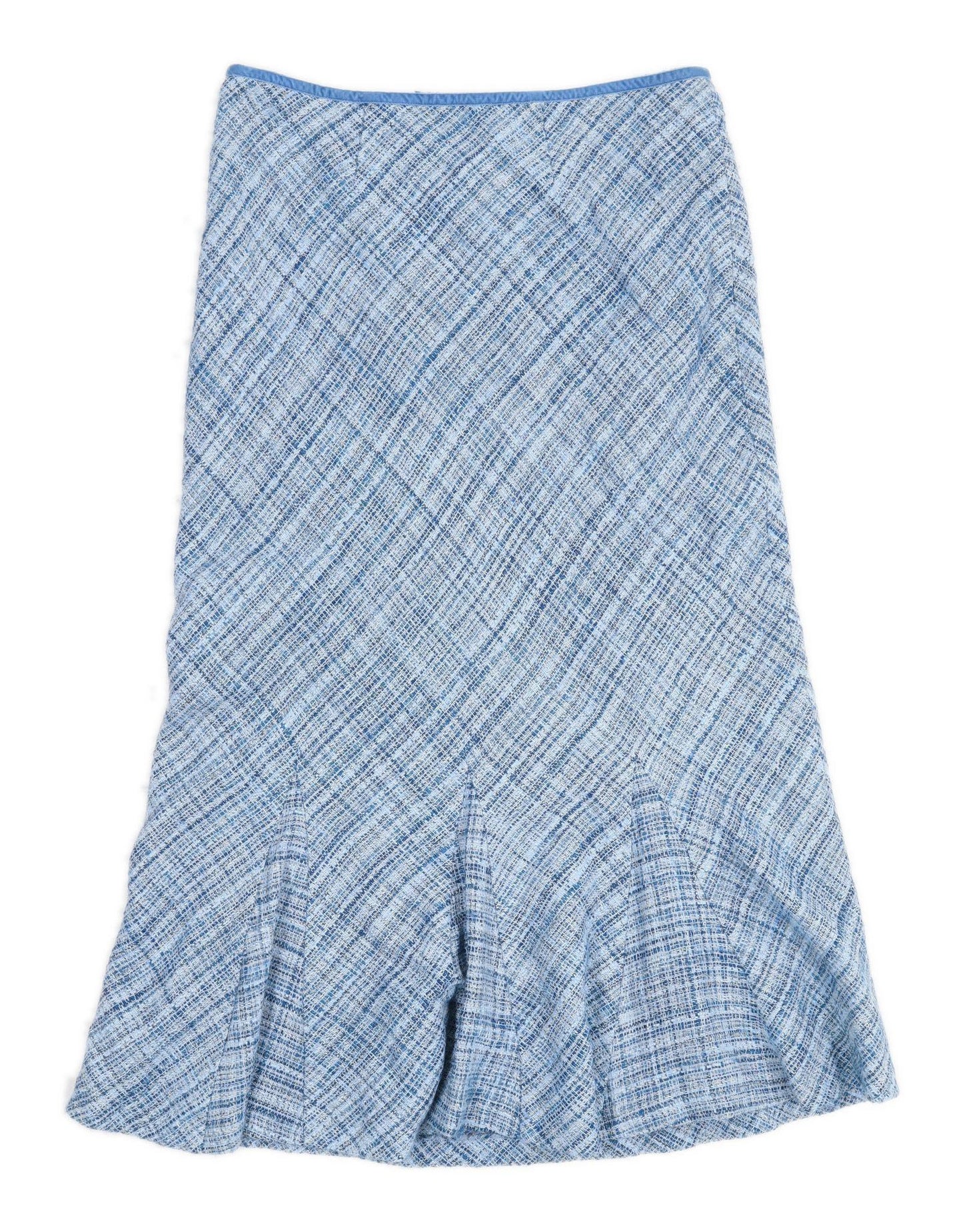 Austin Reed Womens Size 8 Blue Flare Skirt (Regular)