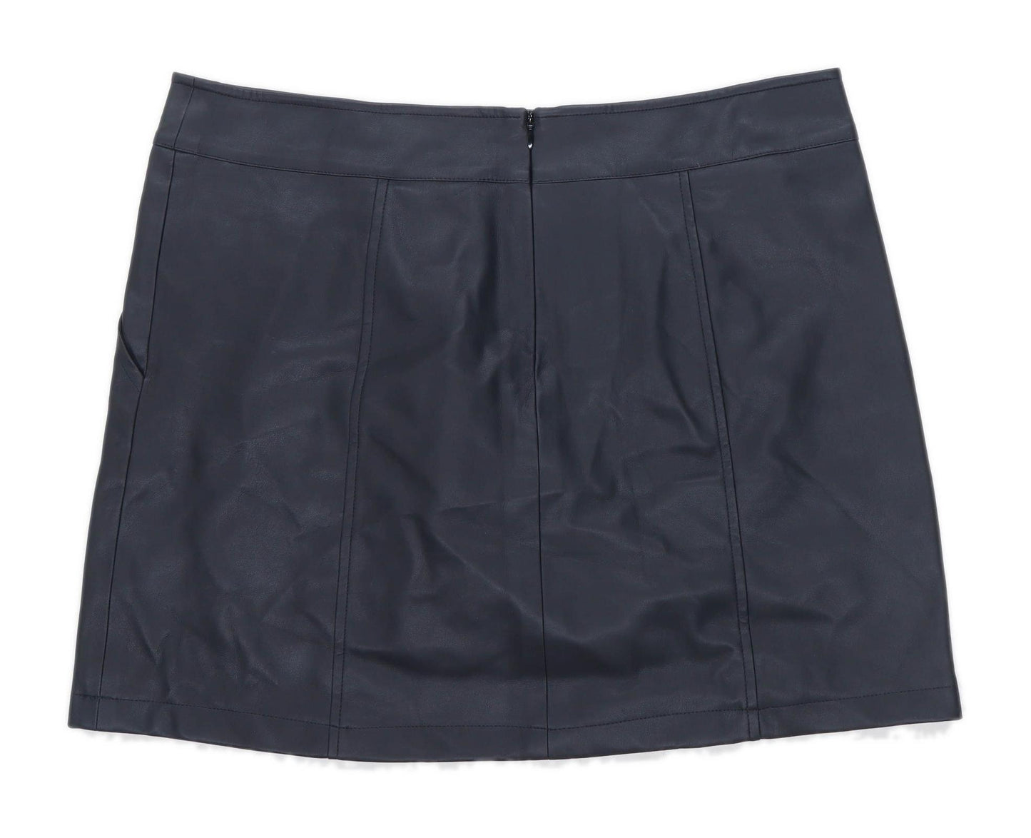 Next Womens Size 16 Polyurethane Blend Black Skirt (Regular)