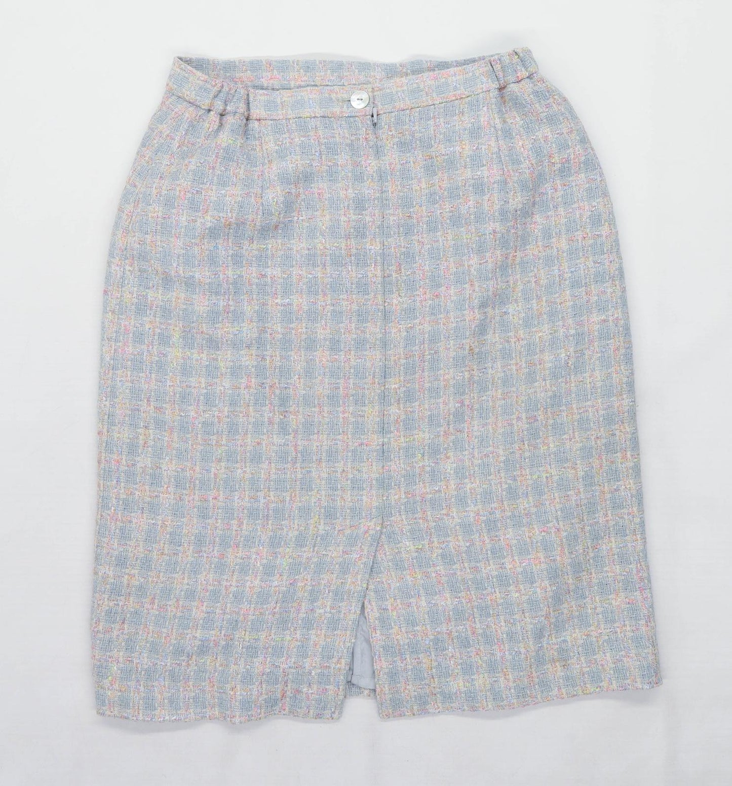 Penny Womens Size 12 Check Blue Skirt (Regular)