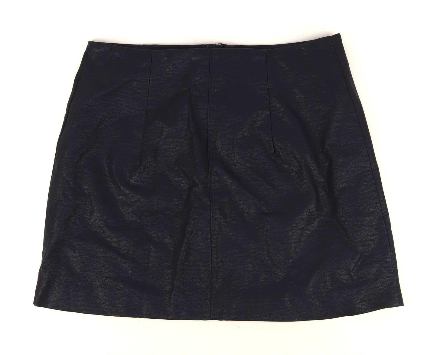 Divided Womens Size EU 40 Textured Purple Faux Leather Skirt (Regular)