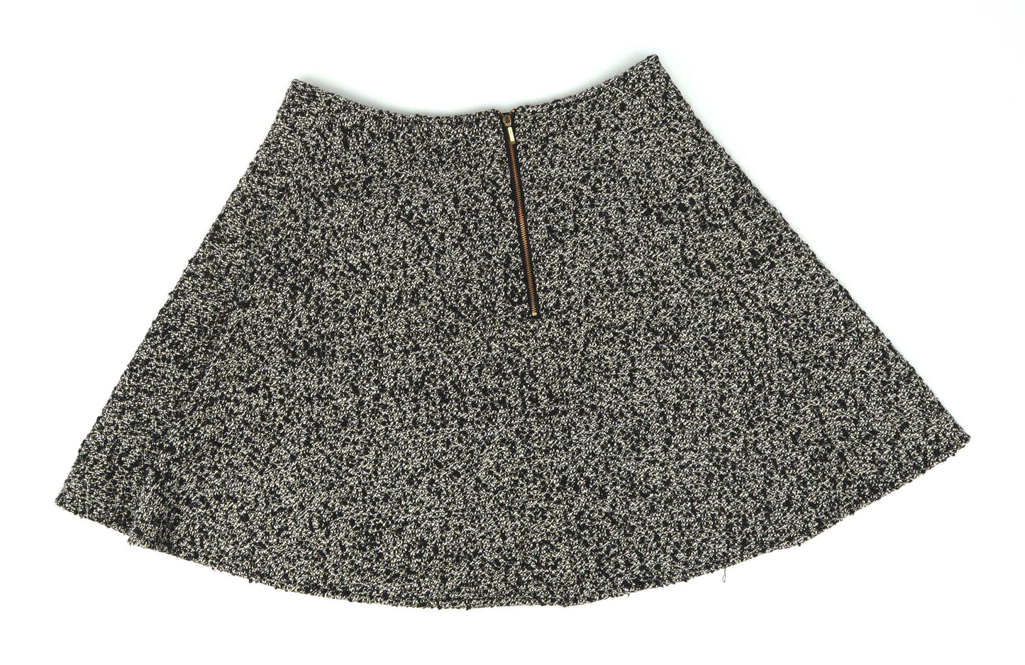 Poem Womens Size 10 Gold Textured Cotton Blend A-Line Skirt (Regular)