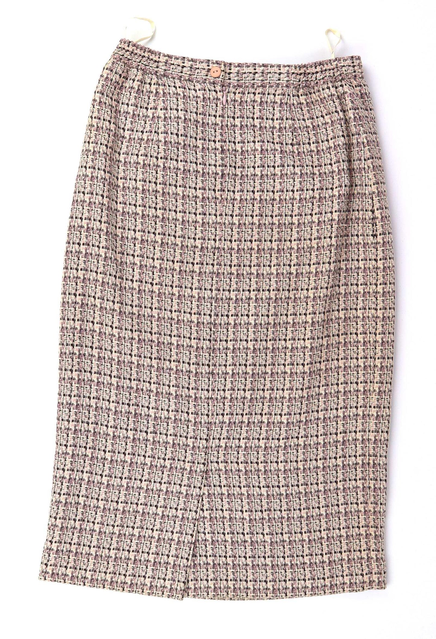 Afibel Womens Size 10 Brown Check Pencil Skirt (Regular)
