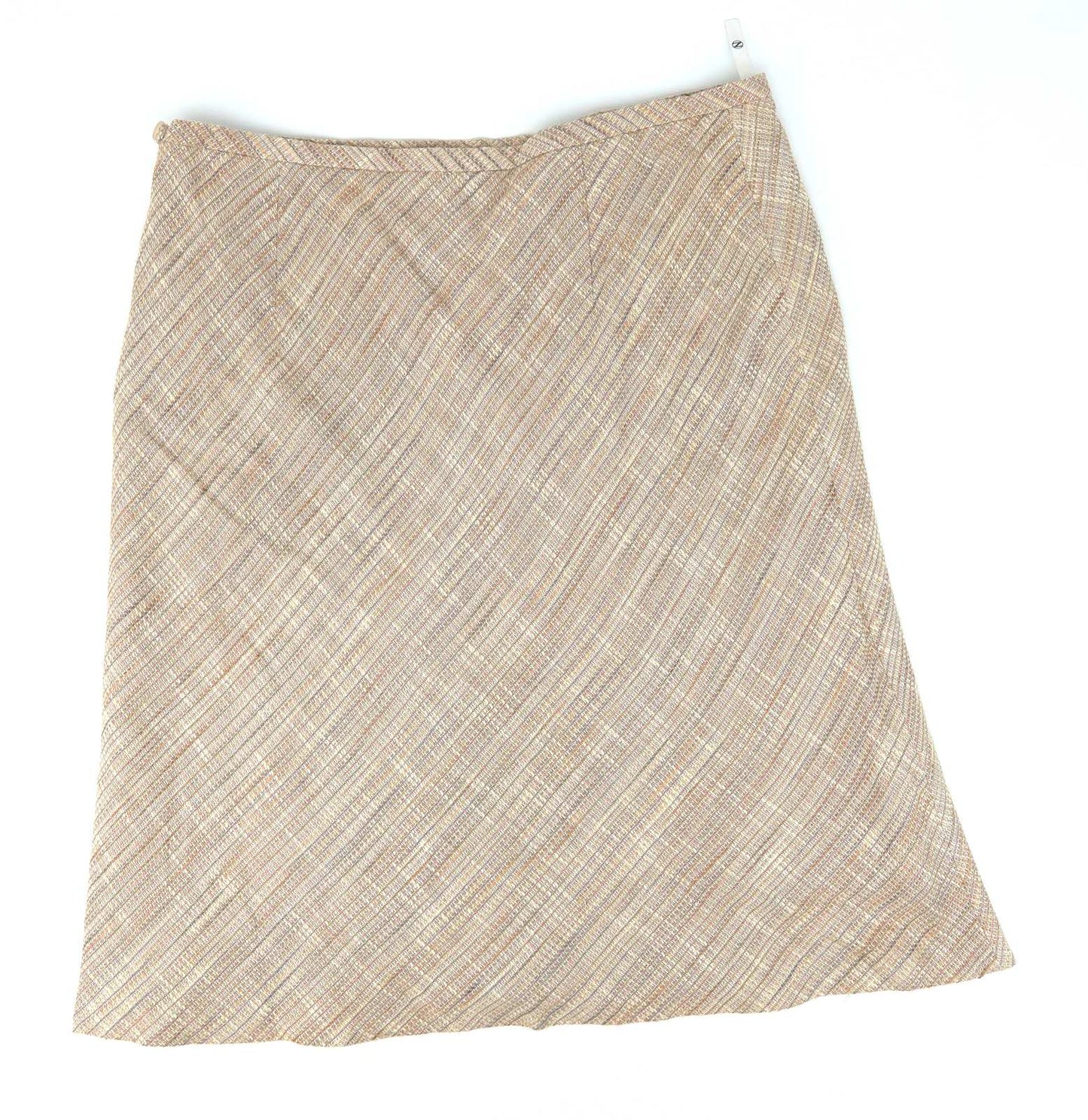 Next Womens Size 18 Beige Striped A-Line Skirt (Regular)