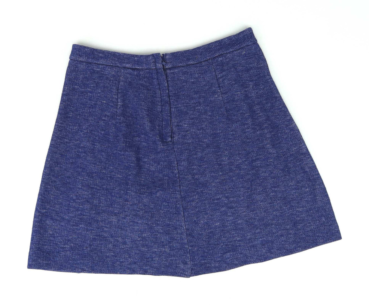 H&M Womens Size S Blue Cotton Blend Skirt (Regular)