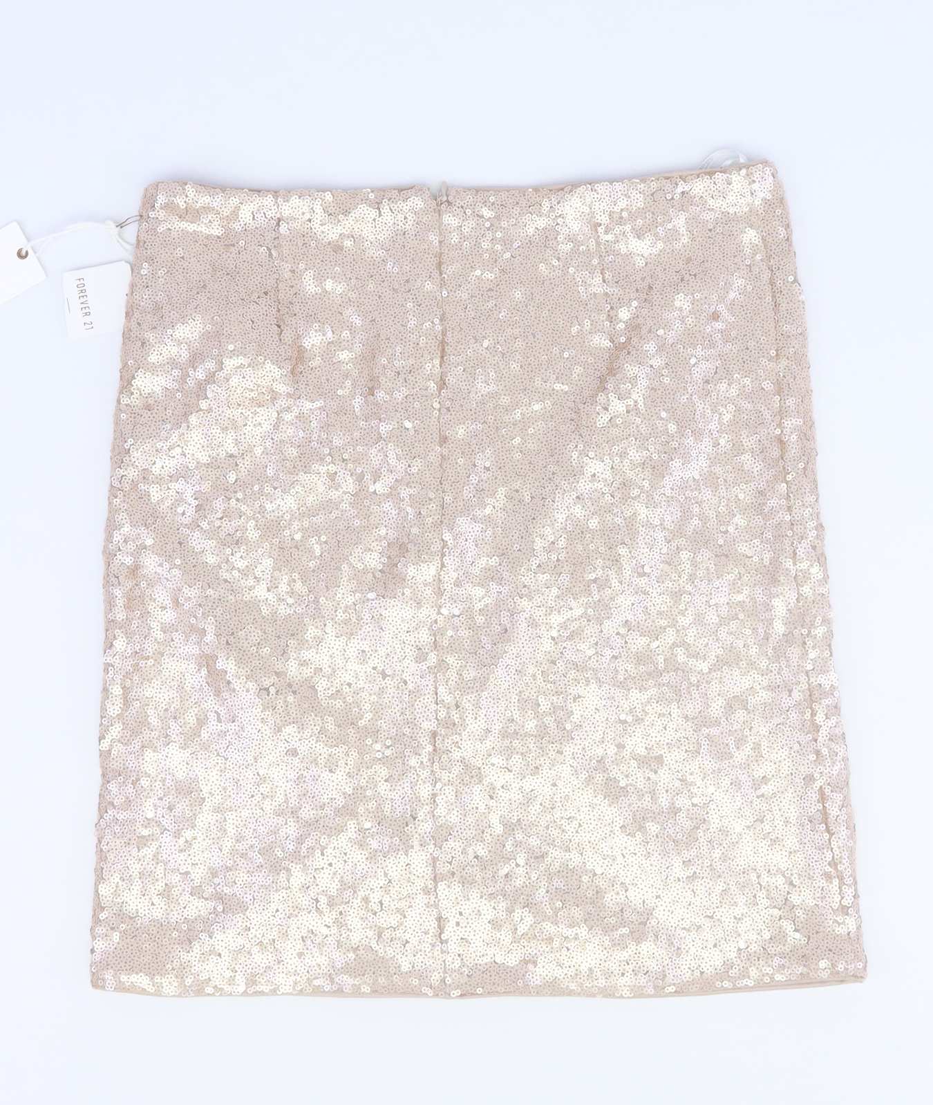 Forever 21 Womens Size M Gold Party Night Sequin Skirt (Regular)