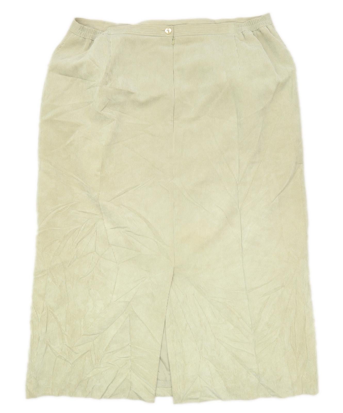 Evie Womens Size 20 Textured Beige Corduroy Skirt (Regular)