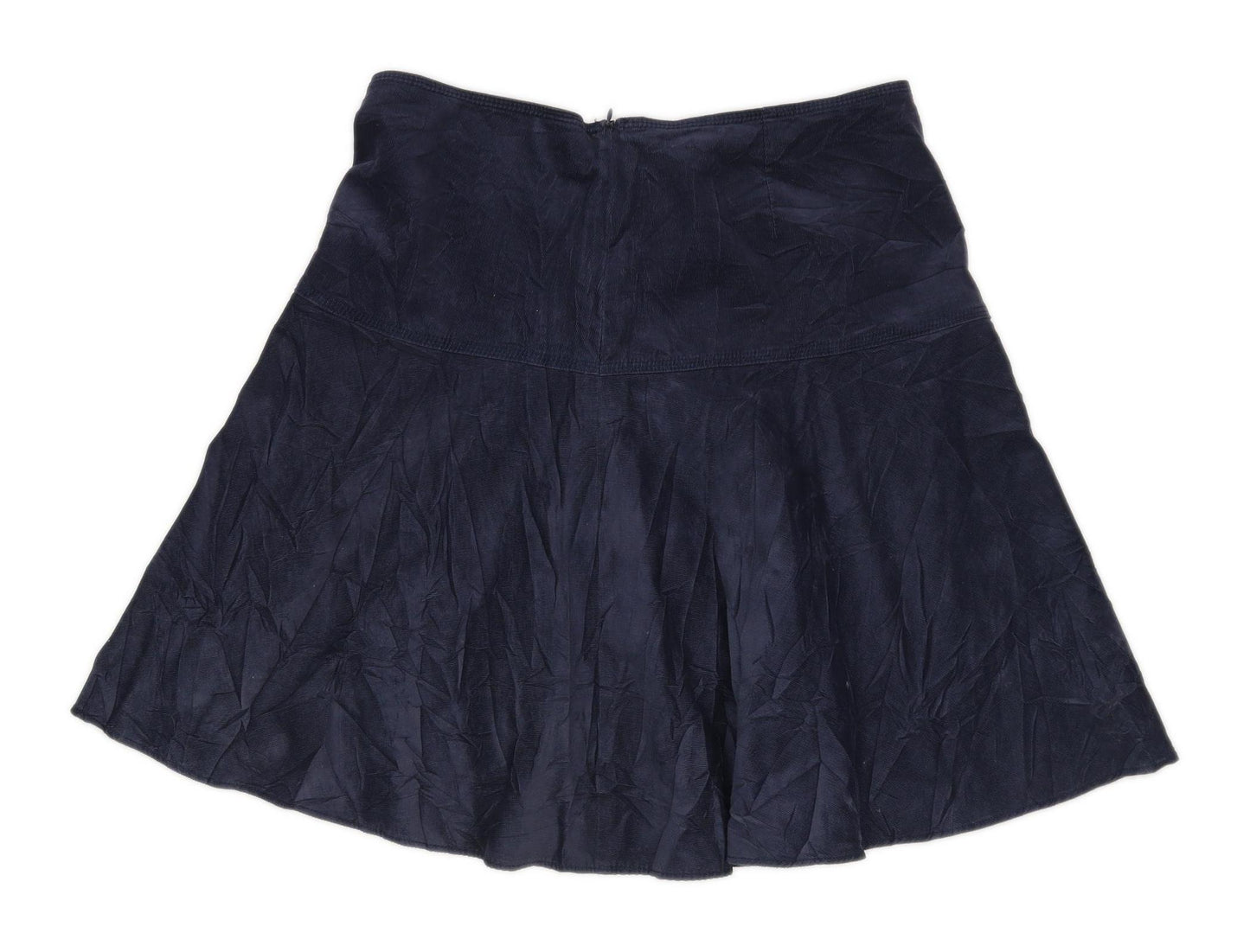 Marks & Spencer Womens Size 12 Cotton Blend Blue Skirt (Regular)