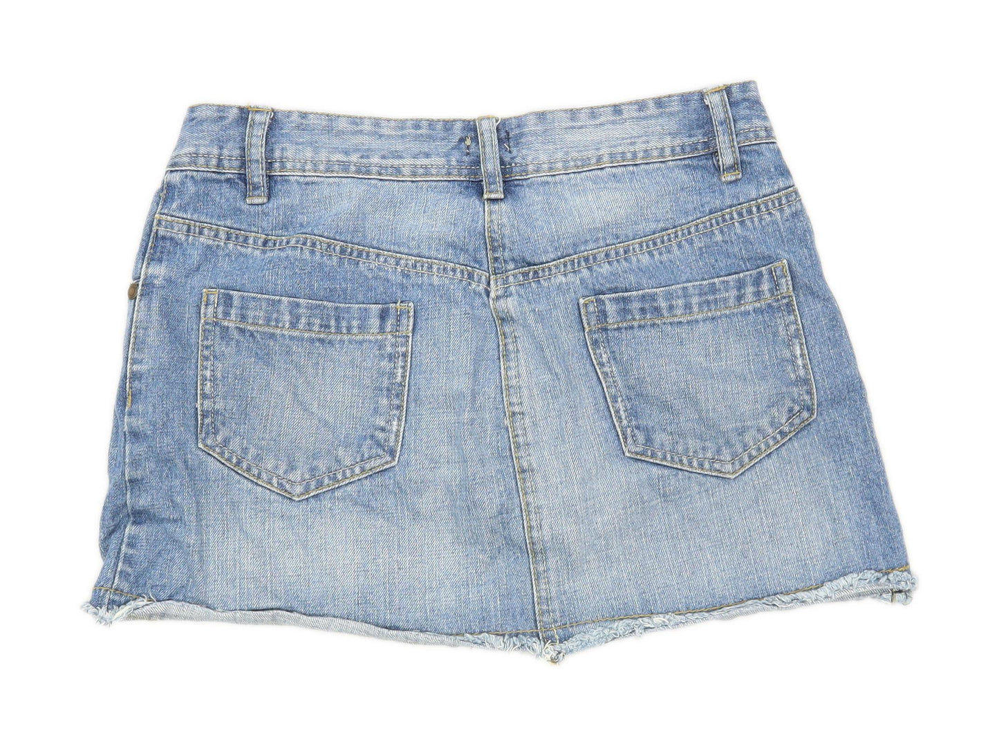 F&F Womens Size 10 Denim Blue Skirt (Regular)
