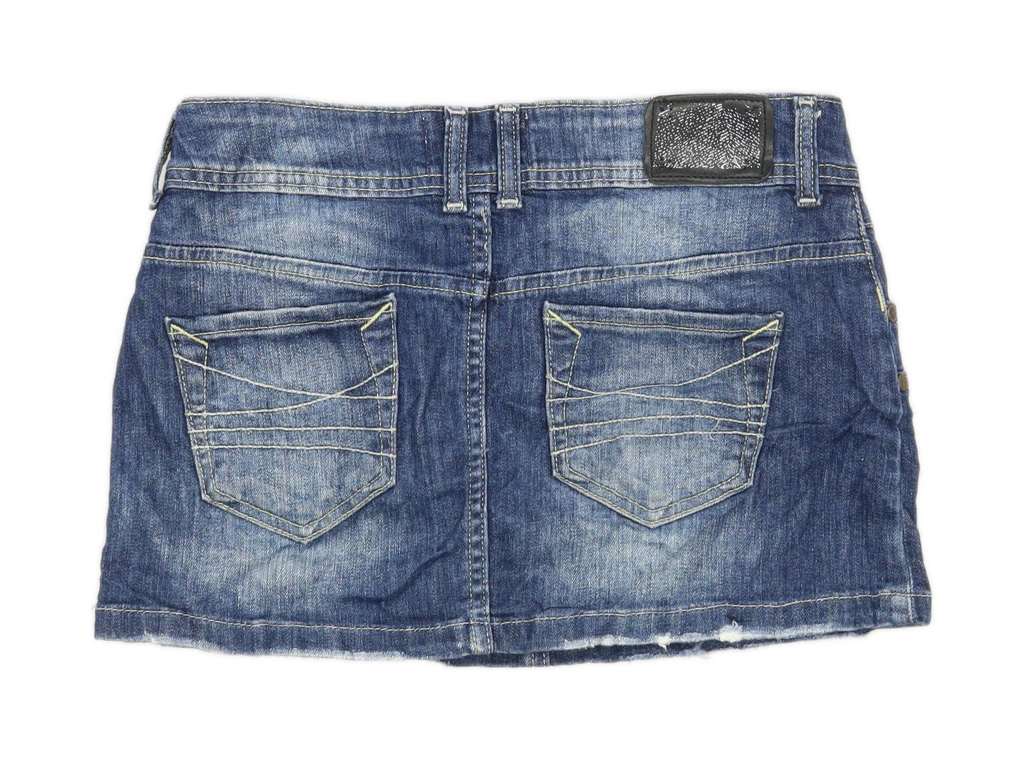 Bershka Womens Size 6 Denim Blue Skirt (Regular)