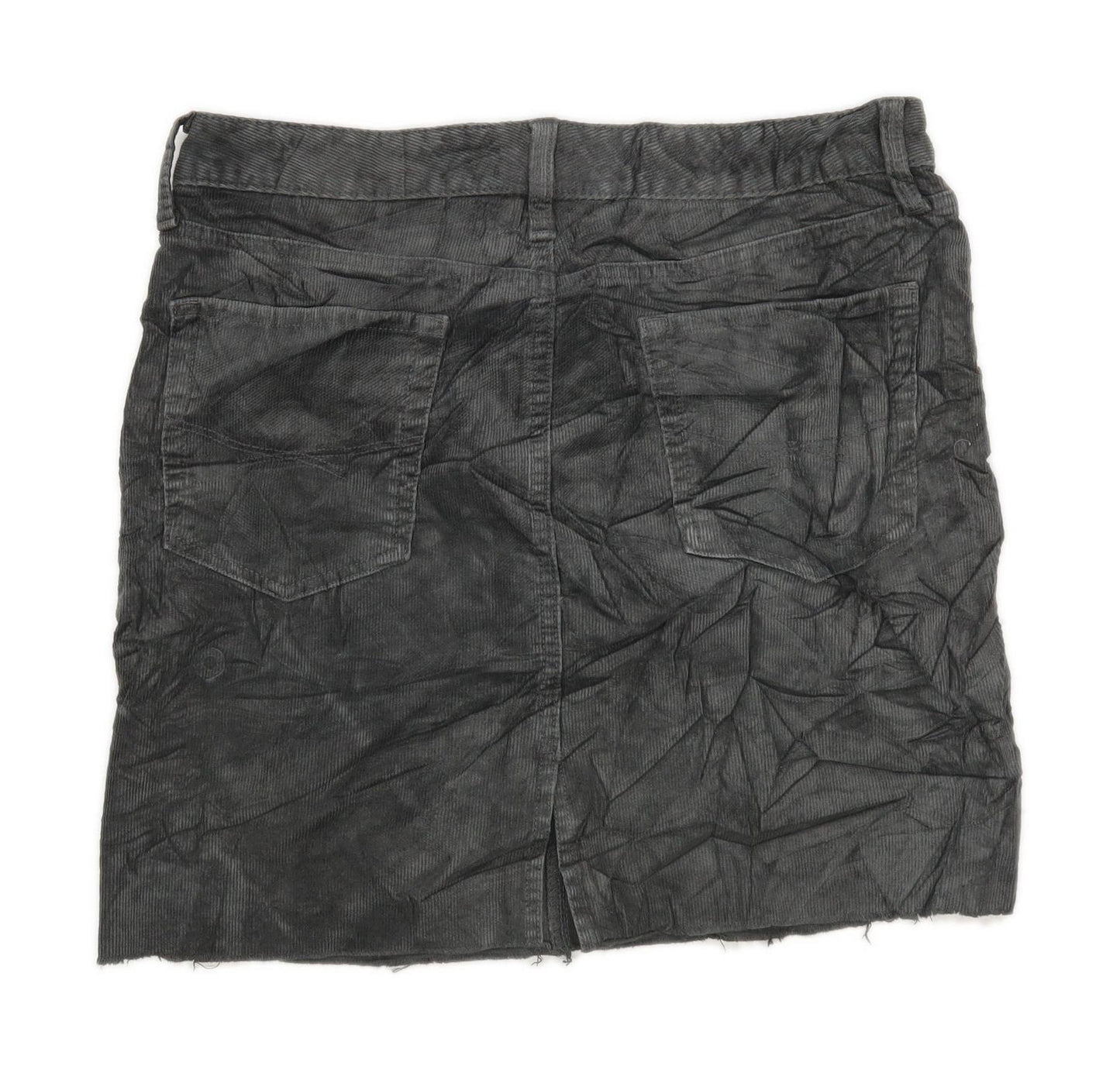 Gap Womens Size 6 Cotton Blend Textured Grey Skirt (Regular)