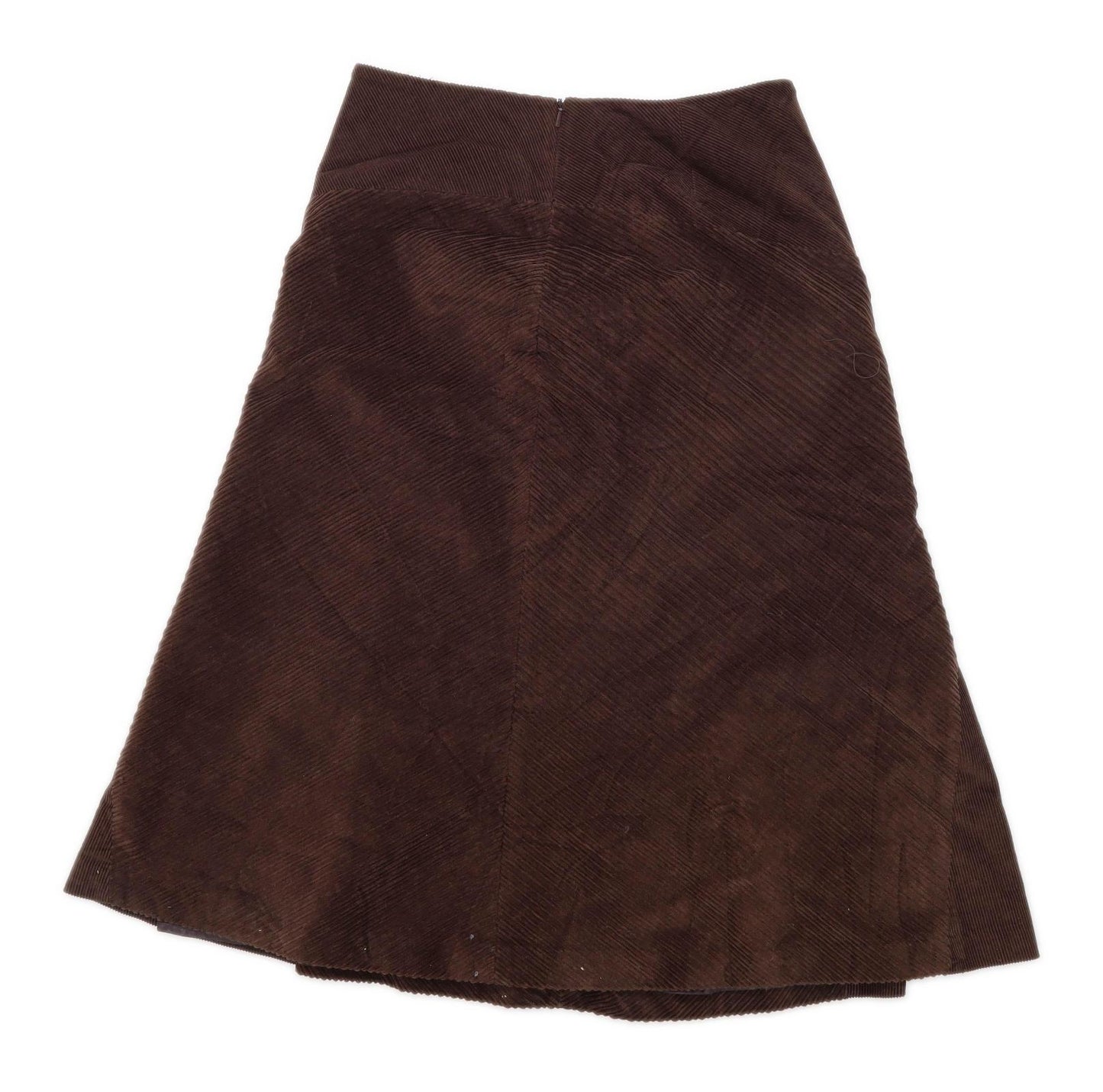 Per Una Womens Size 10 Corduroy Blend Textured Brown Skirt (Regular)