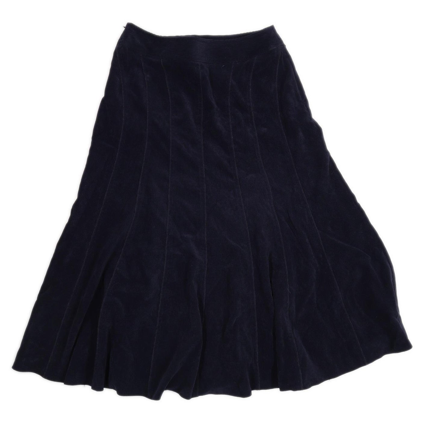 Viyella Womens Size 8 Corduroy Blend Textured Blue Skirt (Regular)
