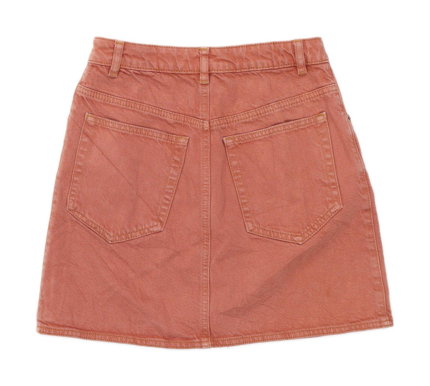 Asos Womens Size 8 Denim Red Skirt (Regular)