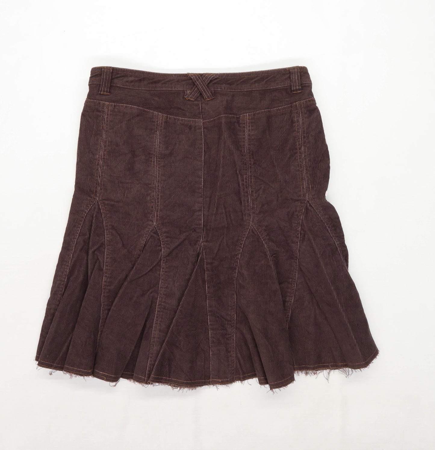 Miss Selfridge Womens Size 12 Corduroy Blend Brown Skirt (Regular)