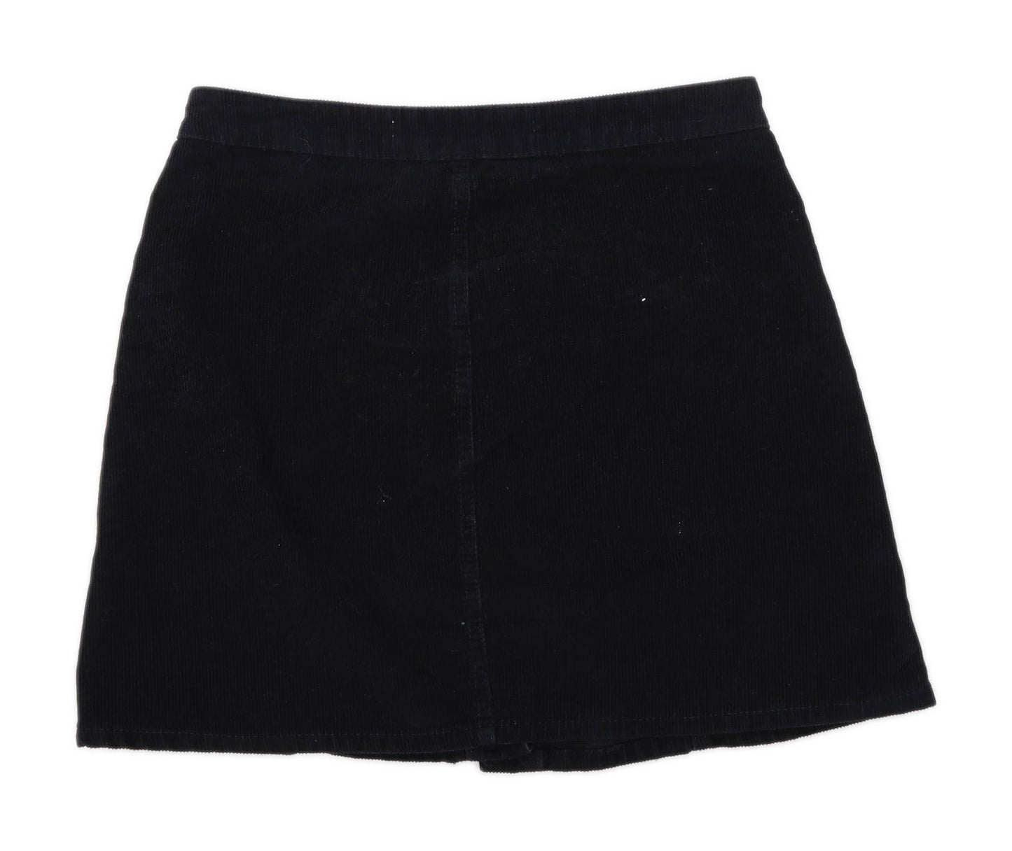 Denim Co Womens Size 12 Corduroy Textured Black Skirt (Regular)