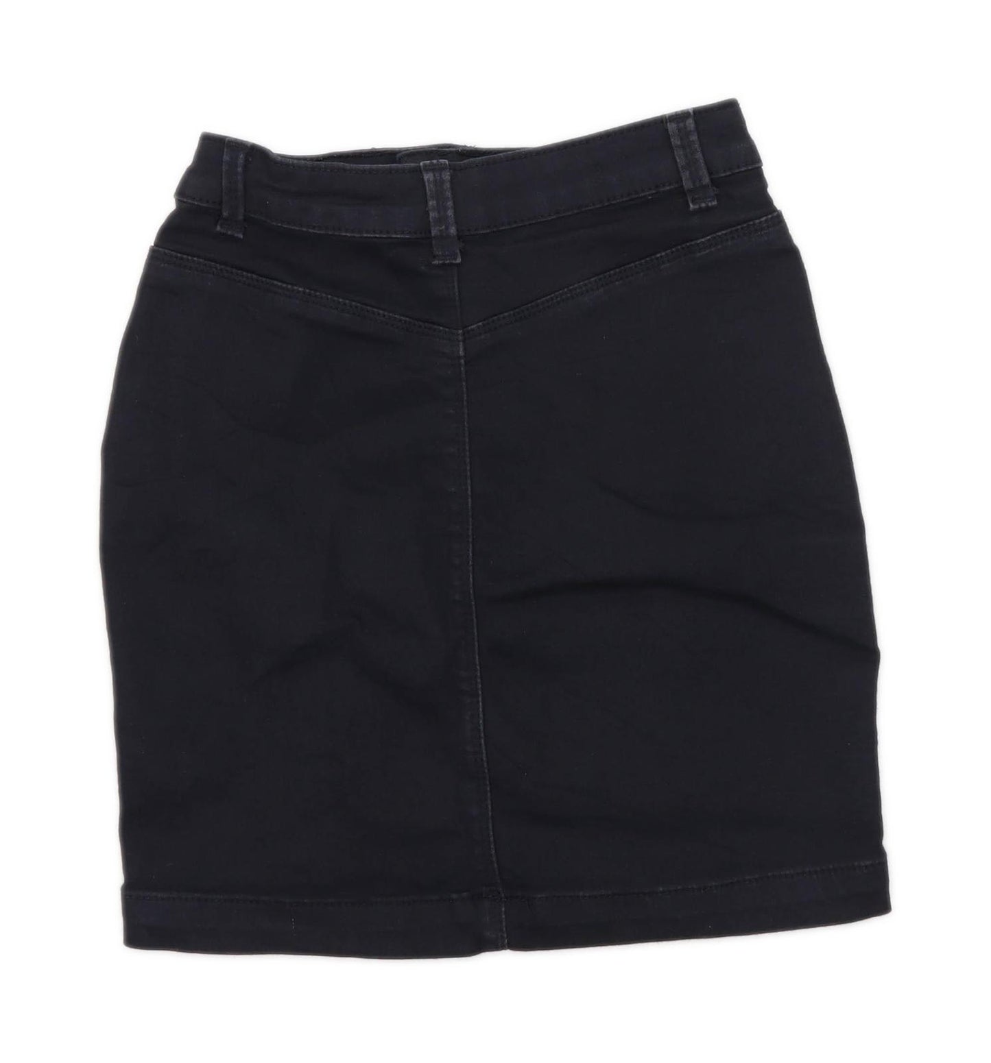 Missguided Womens Size 8 Cotton Blend Black Pencil Skirt (Regular)