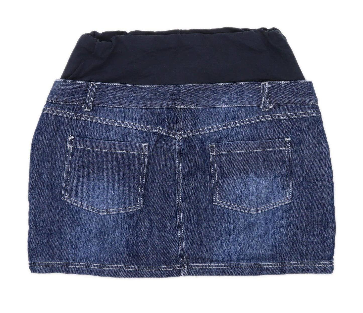 Jojo Maman Bebe Womens Size 14 Denim Blue Maternity Skirt (Regular)