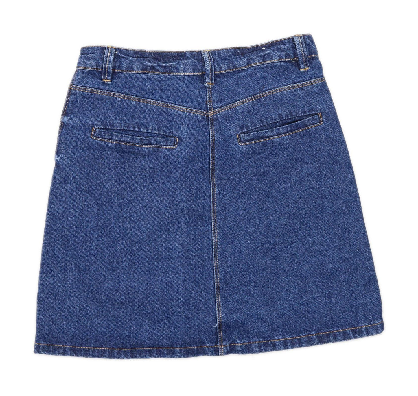 New Look Womens Size 6 Denim Blue Skirt (Regular)