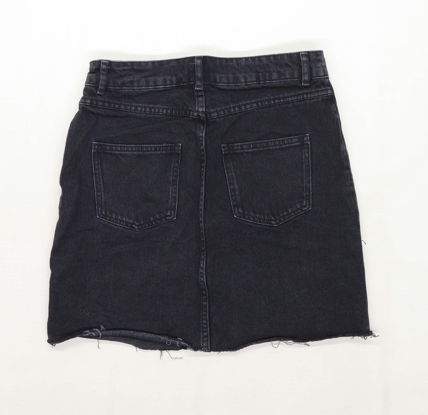 Asos Womens Size 8 Denim Black Skirt (Regular)