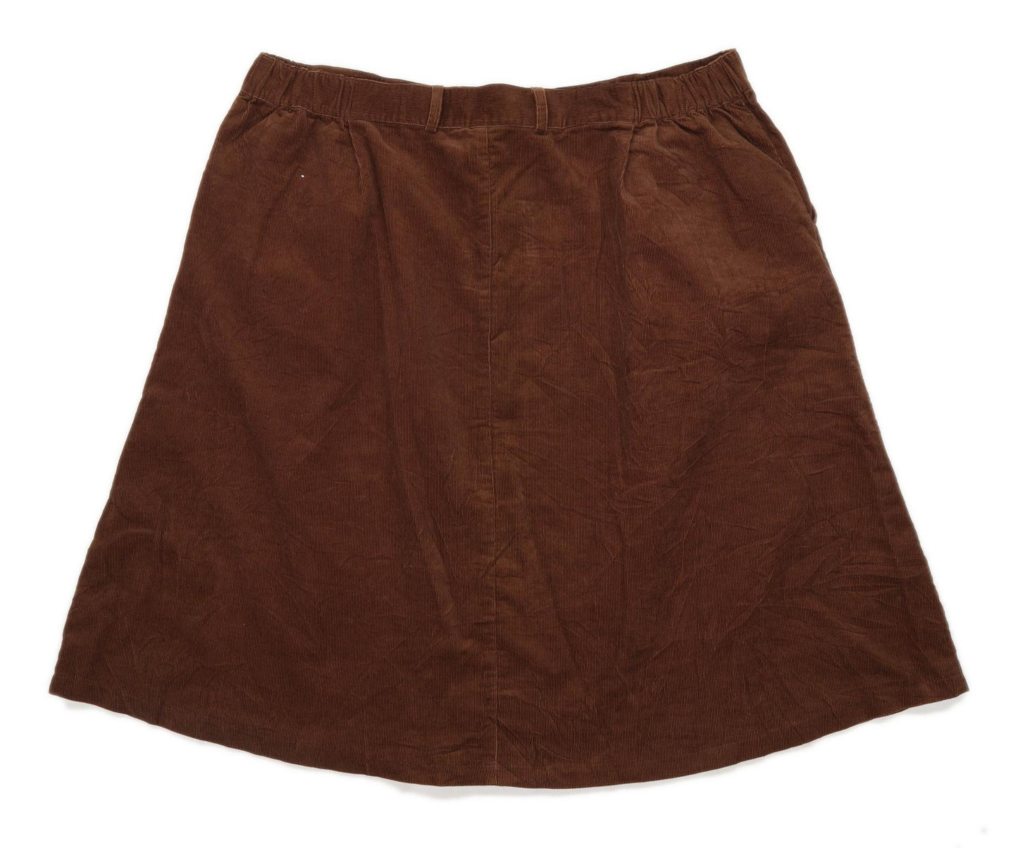 Damart Womens Size 26 Corduroy Textured Brown Skirt (Regular)