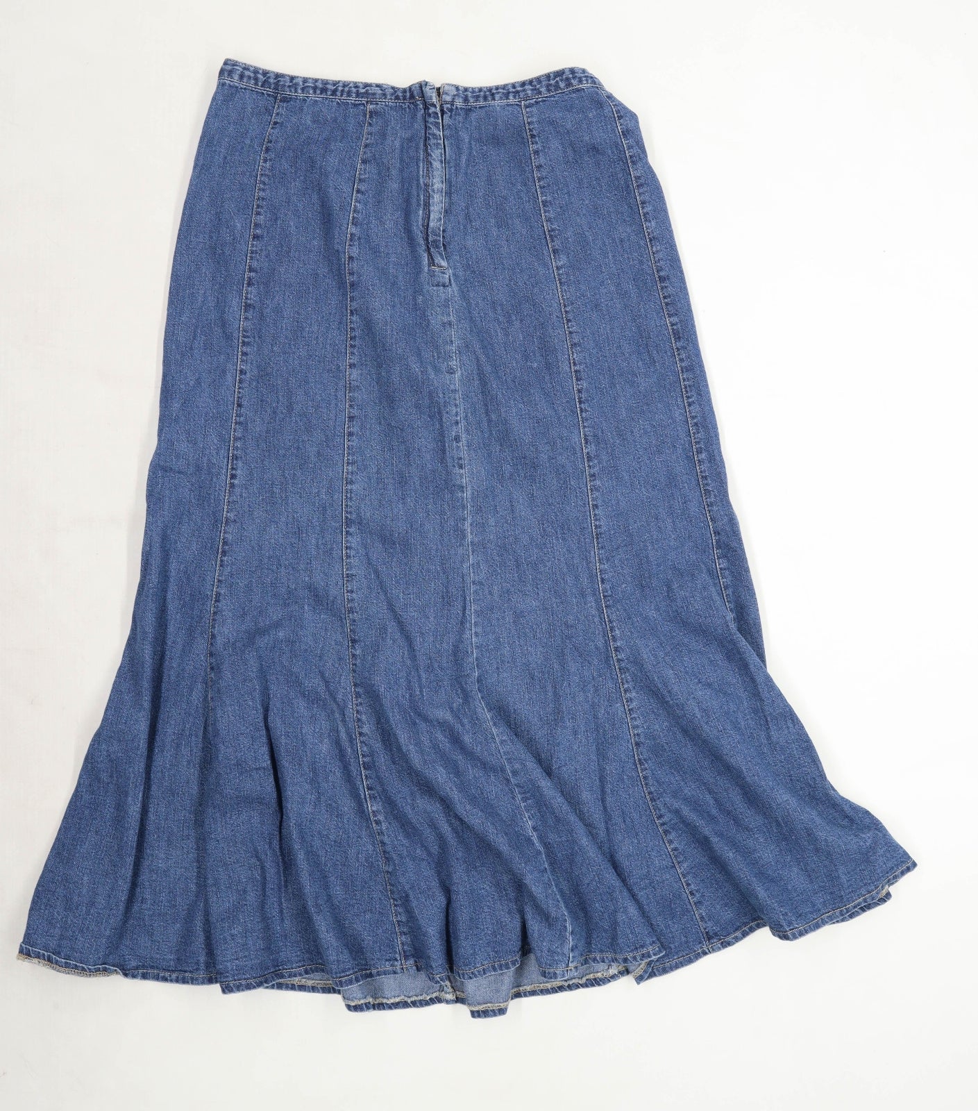 BHS Womens Size 14 Denim Blue Skirt (Regular)