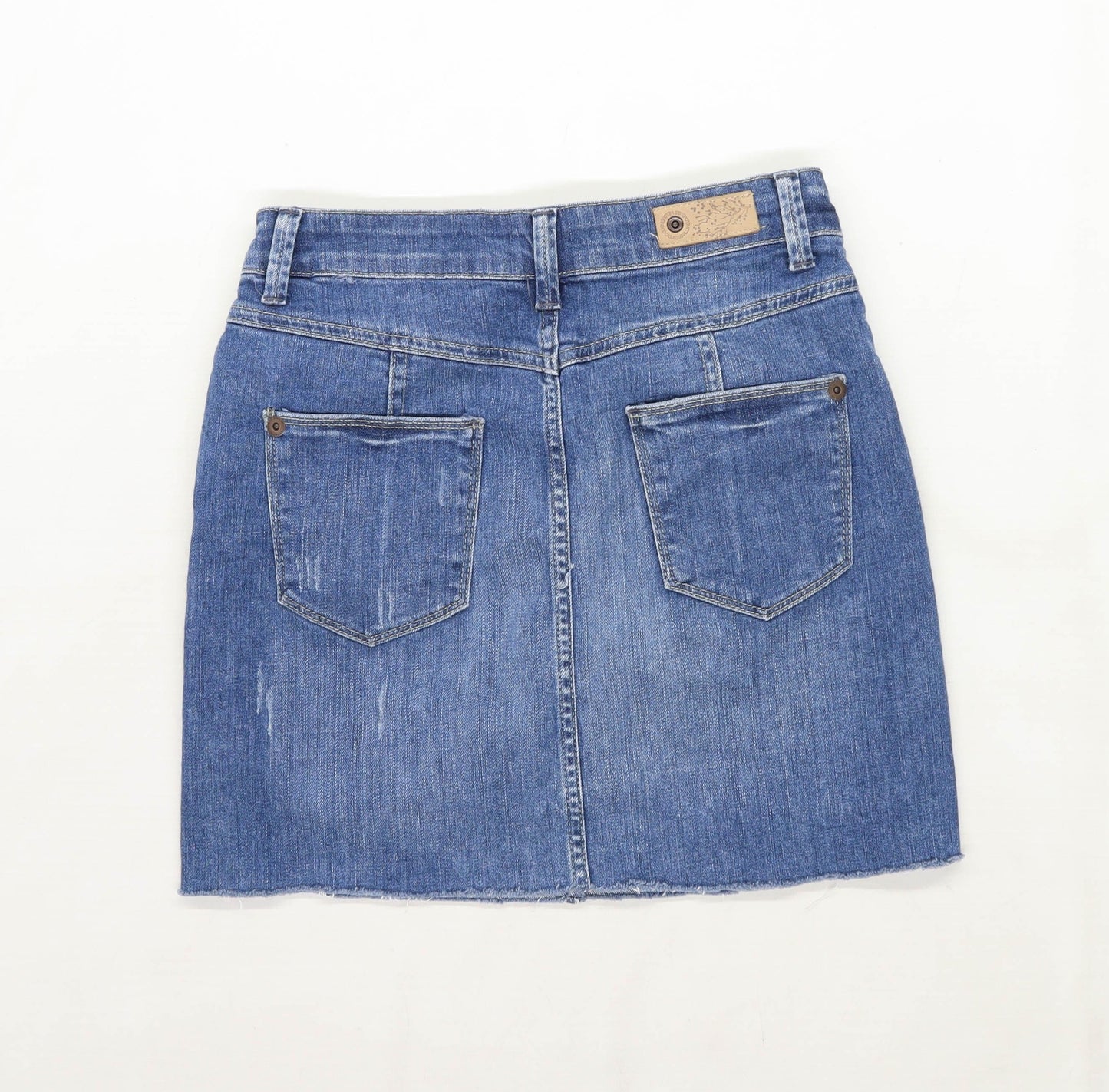 Marks & Spencer Womens Size 6 Denim Blue Skirt (Regular)