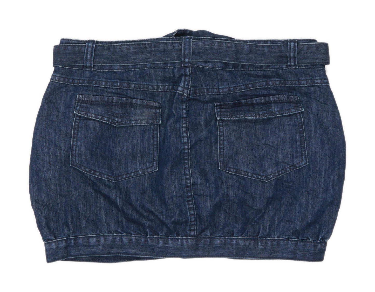 Dorothy Perkins Womens Size 14 Denim Blue Skirt (Regular)