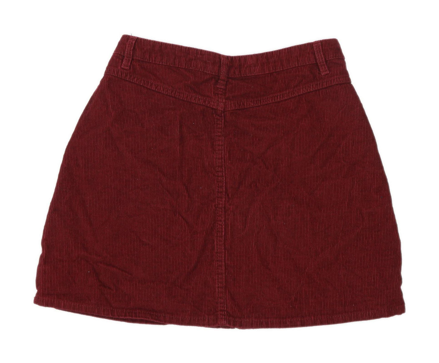 Denim Co Womens Size 10 Corduroy Burgundy Skirt (Regular)