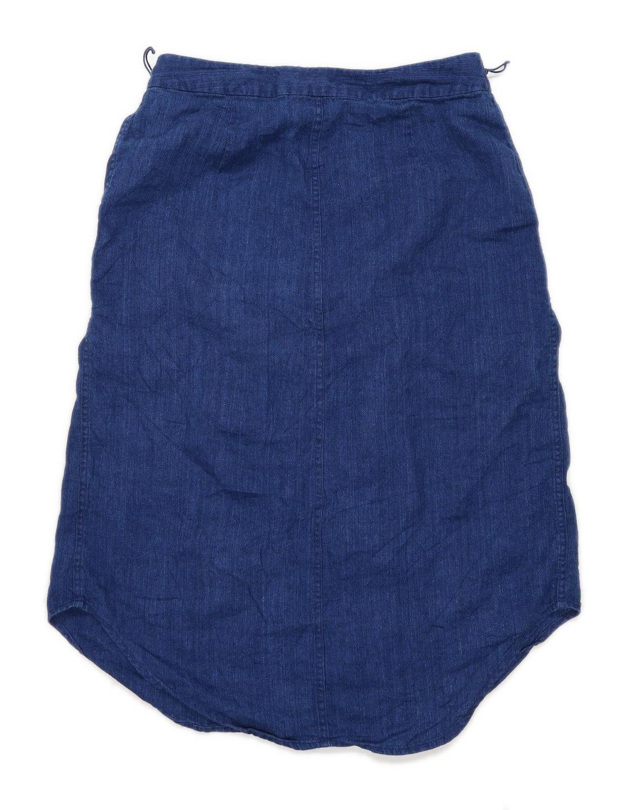 Gap Womens Size S Linen Blend Blue Skirt (Regular)