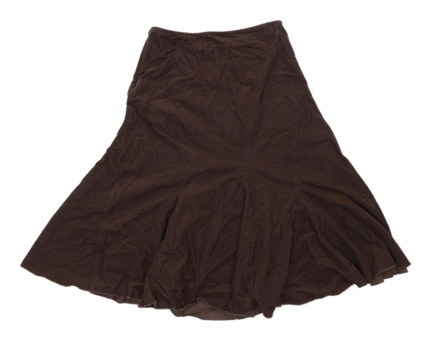 Per Una Womens Size 10 Corduroy Brown Gypsy Skirt (Regular)