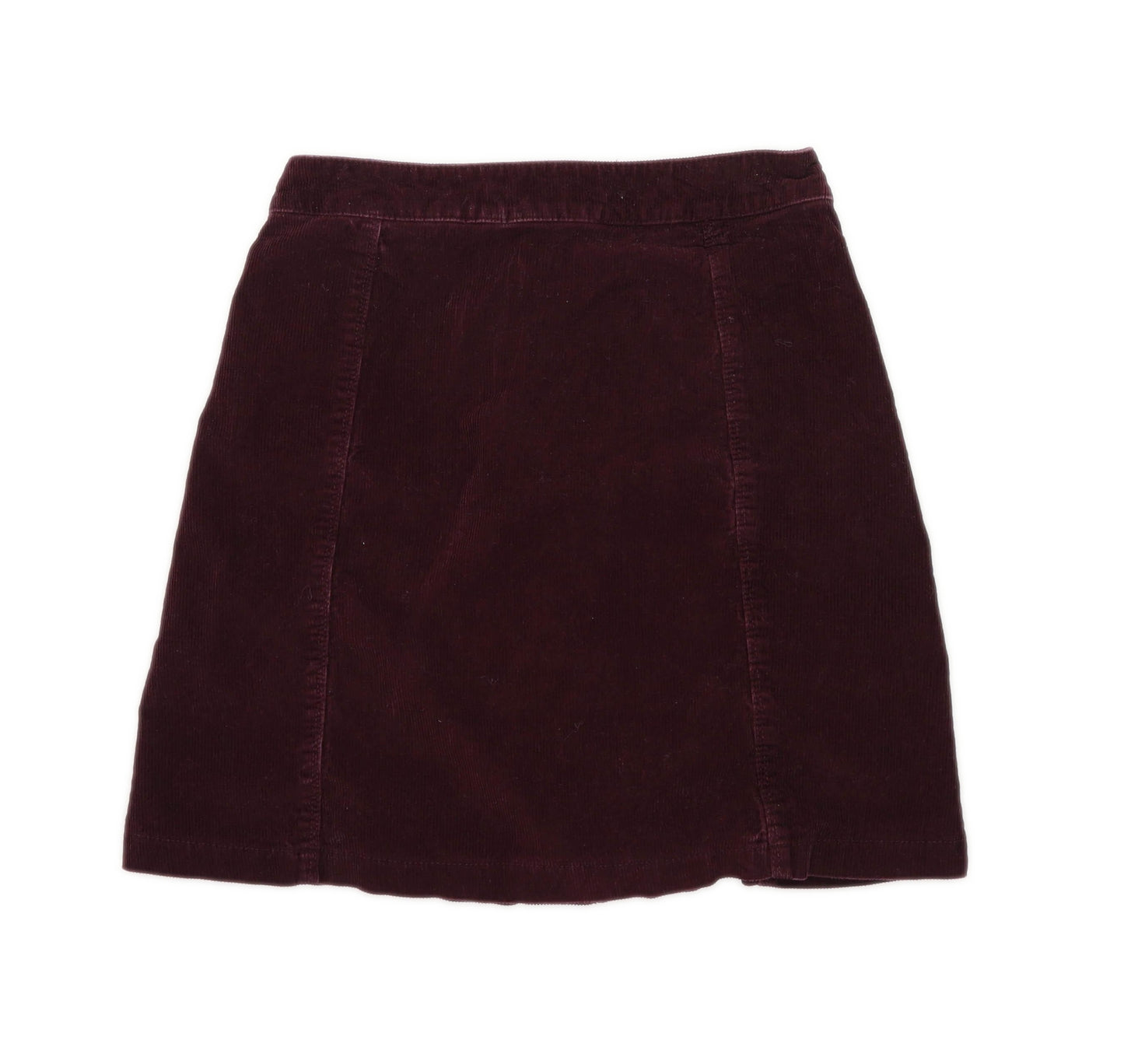 F&F Womens Size 6 Corduroy Textured Purple Skirt (Regular)