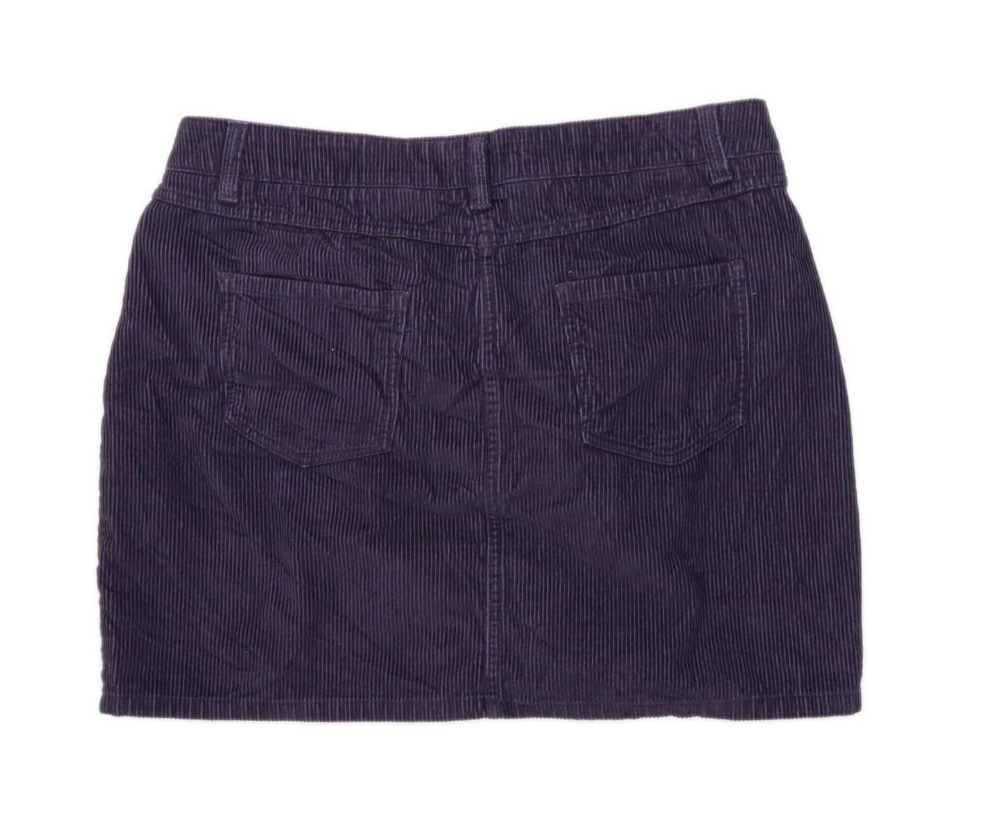 Next Womens Size 16 Corduroy Textured Purple Skirt (Regular)